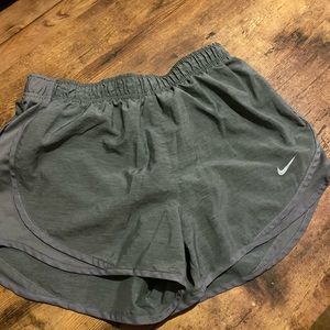 Womens Nike running shorts, grey, small.